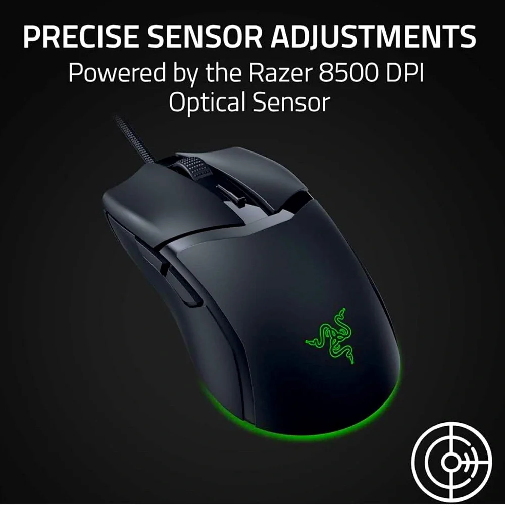 Razer Cobra Gaming Mouse Customizable - lightweight design. Black and Green